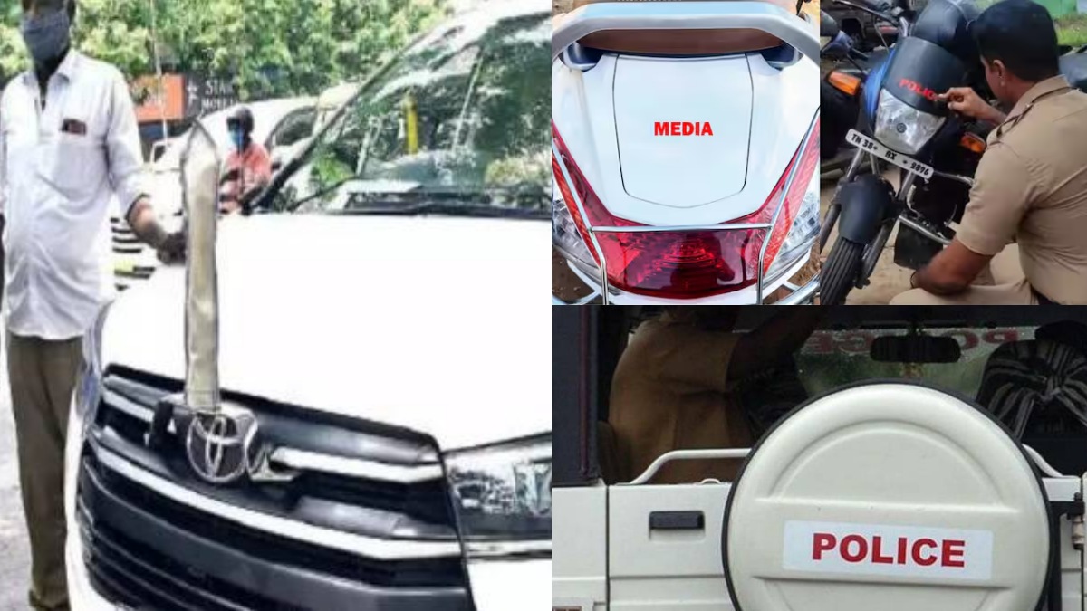 Ban on Stickers on Vehicles