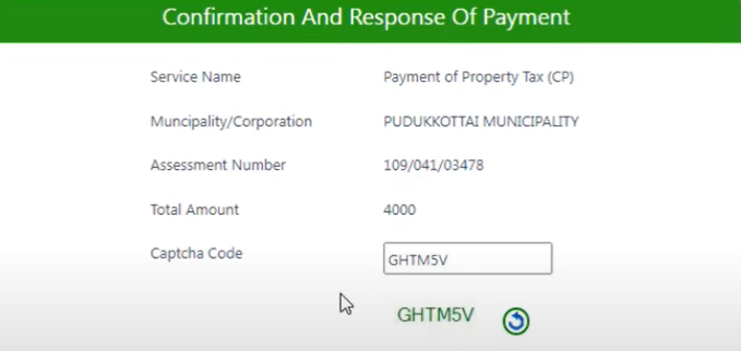 Confirmation of Property Tax Payment