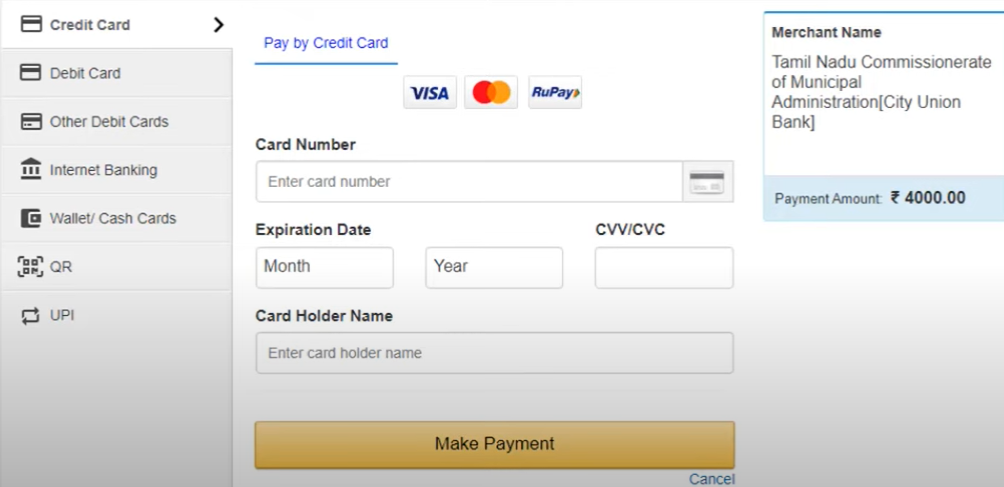 Property Tax Payment method